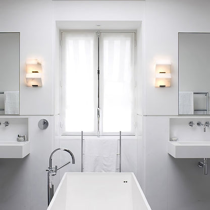 Wandlamp Modern met Albast Kappen en Geïntegreerde LED