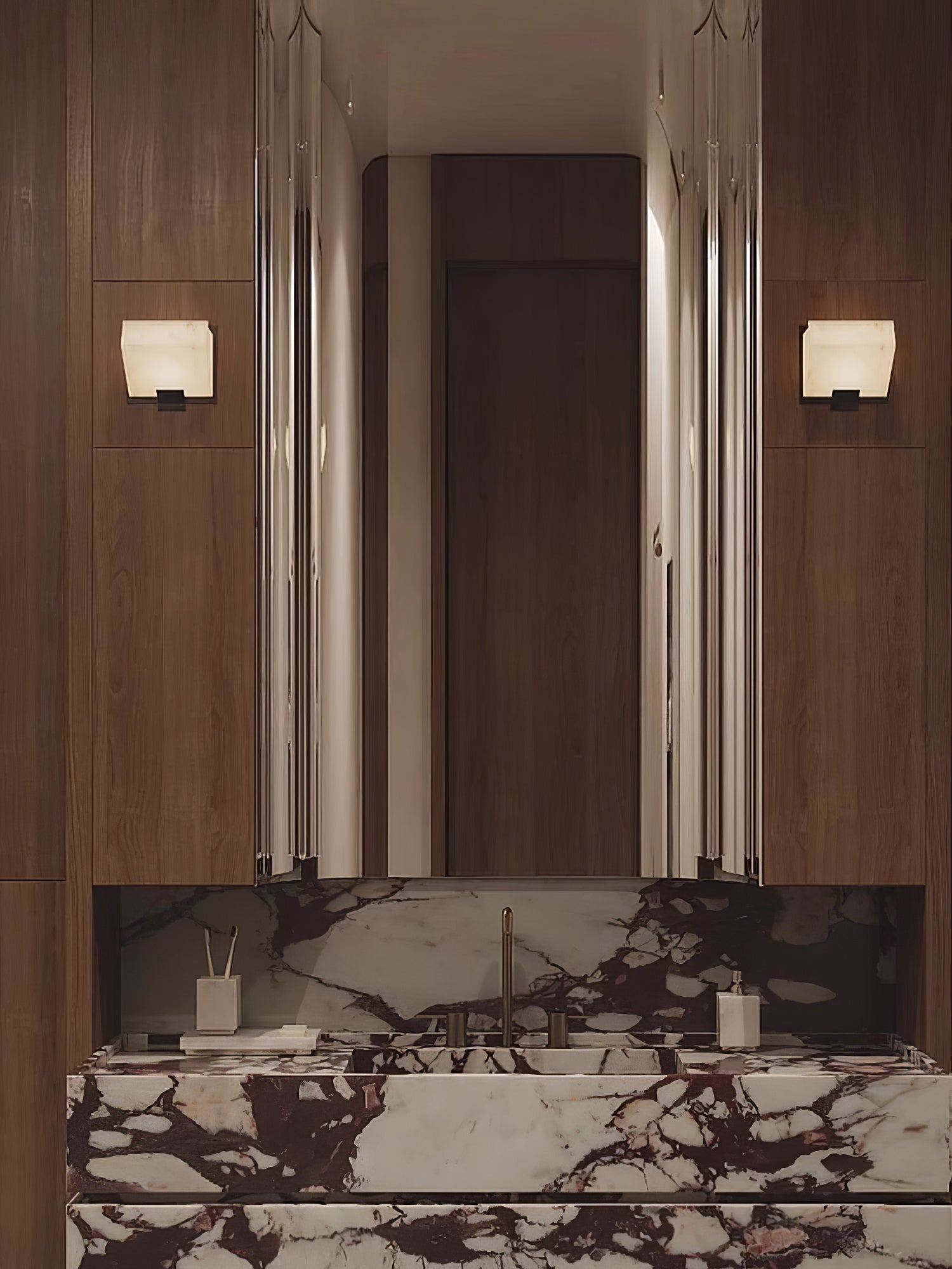 Wandlamp Modern met Albast Kappen en Geïntegreerde LED