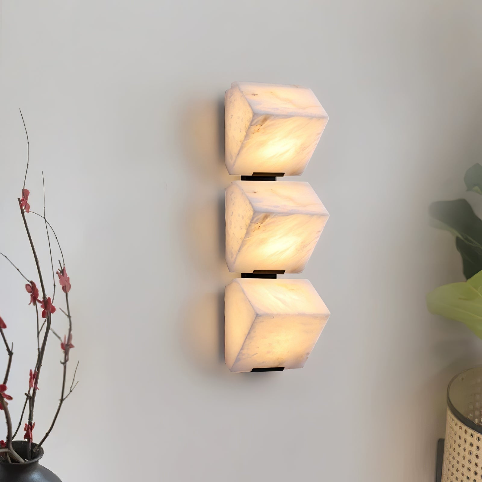 Wandlamp Modern met Albast Kappen en Geïntegreerde LED