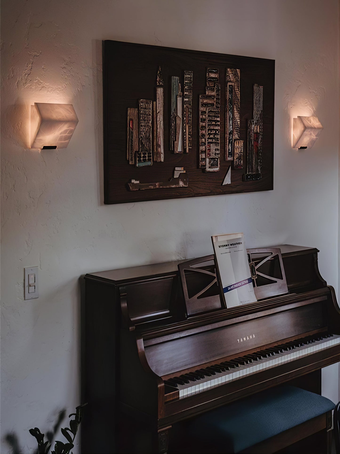 Wandlamp Modern met Albast Kappen en Geïntegreerde LED
