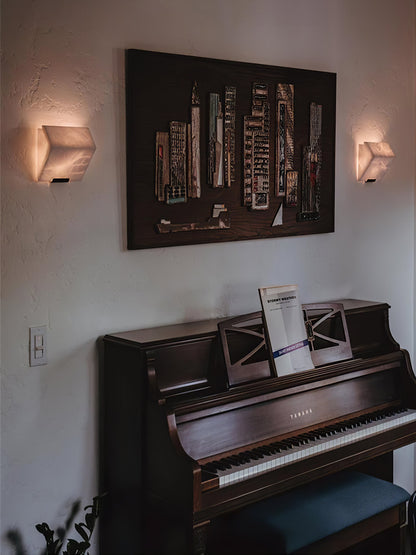 Wandlamp Modern met Albast Kappen en Geïntegreerde LED