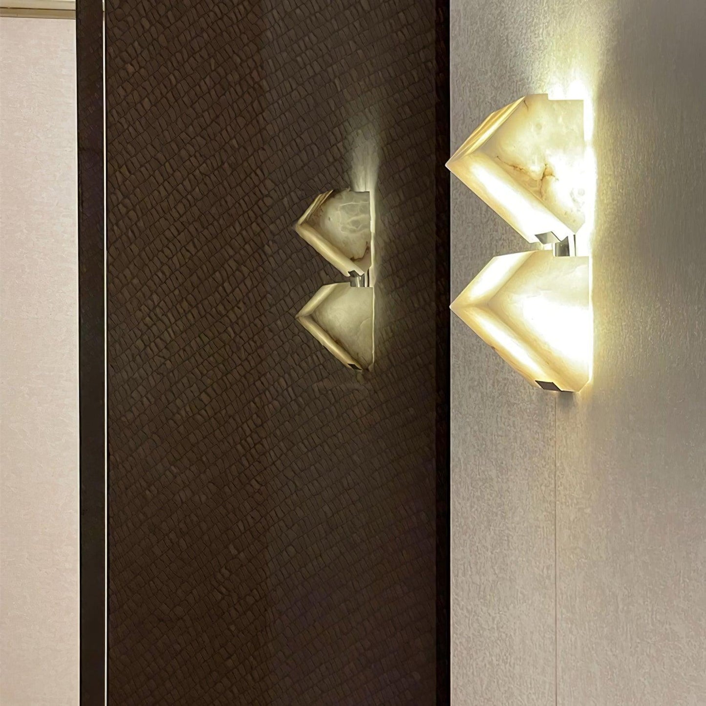 Wandlamp Modern met Albast Kappen en Geïntegreerde LED