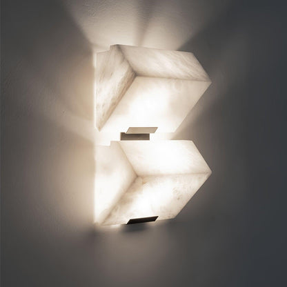 Wandlamp Modern met Albast Kappen en Geïntegreerde LED