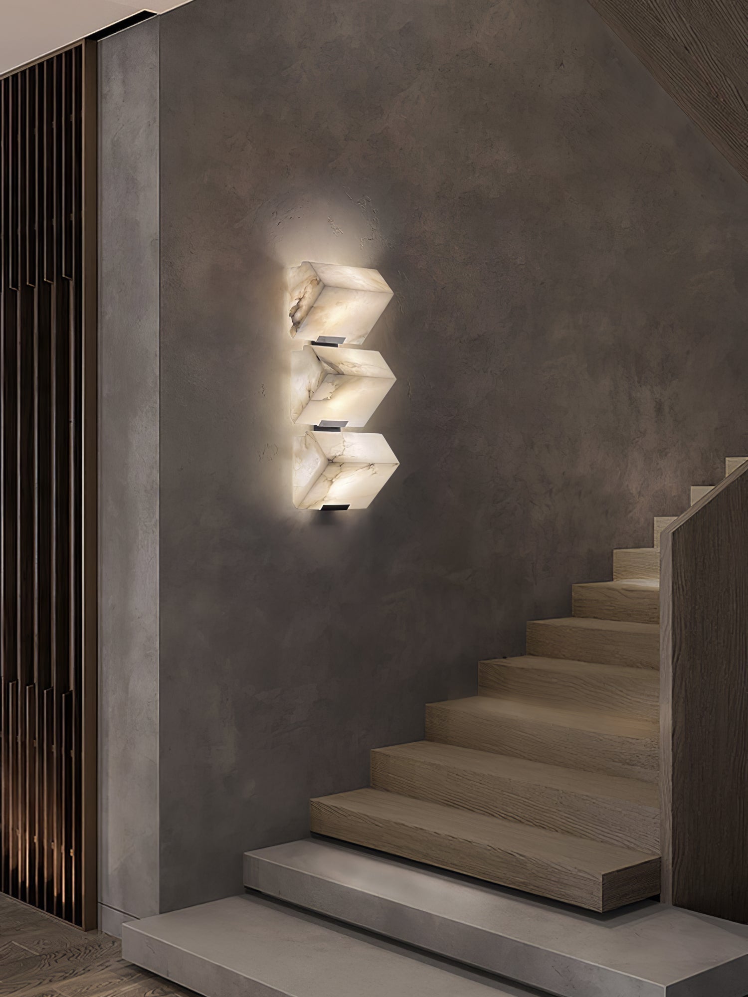 Wandlamp Modern met Albast Kappen en Geïntegreerde LED
