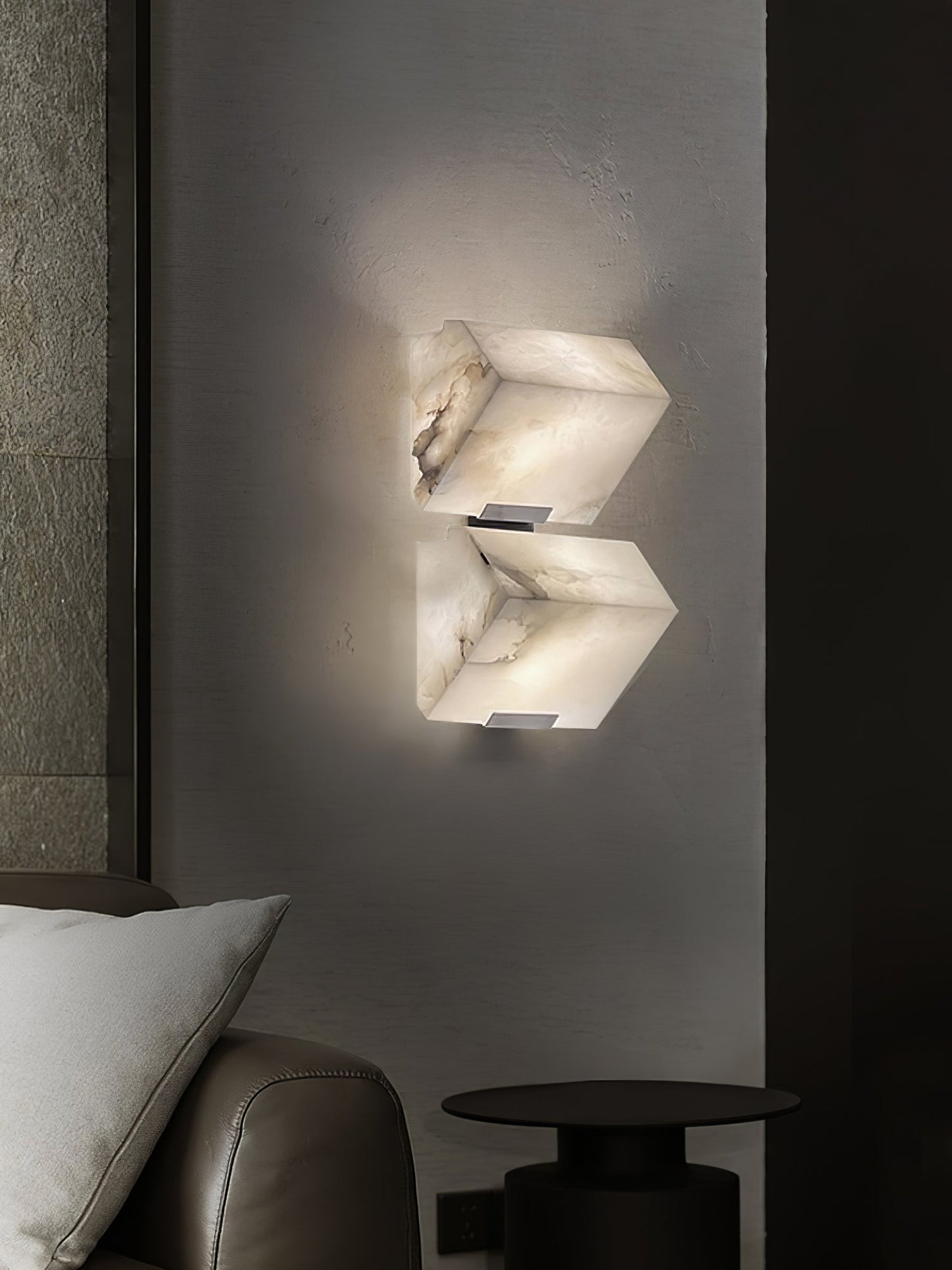 Wandlamp Modern met Albast Kappen en Geïntegreerde LED