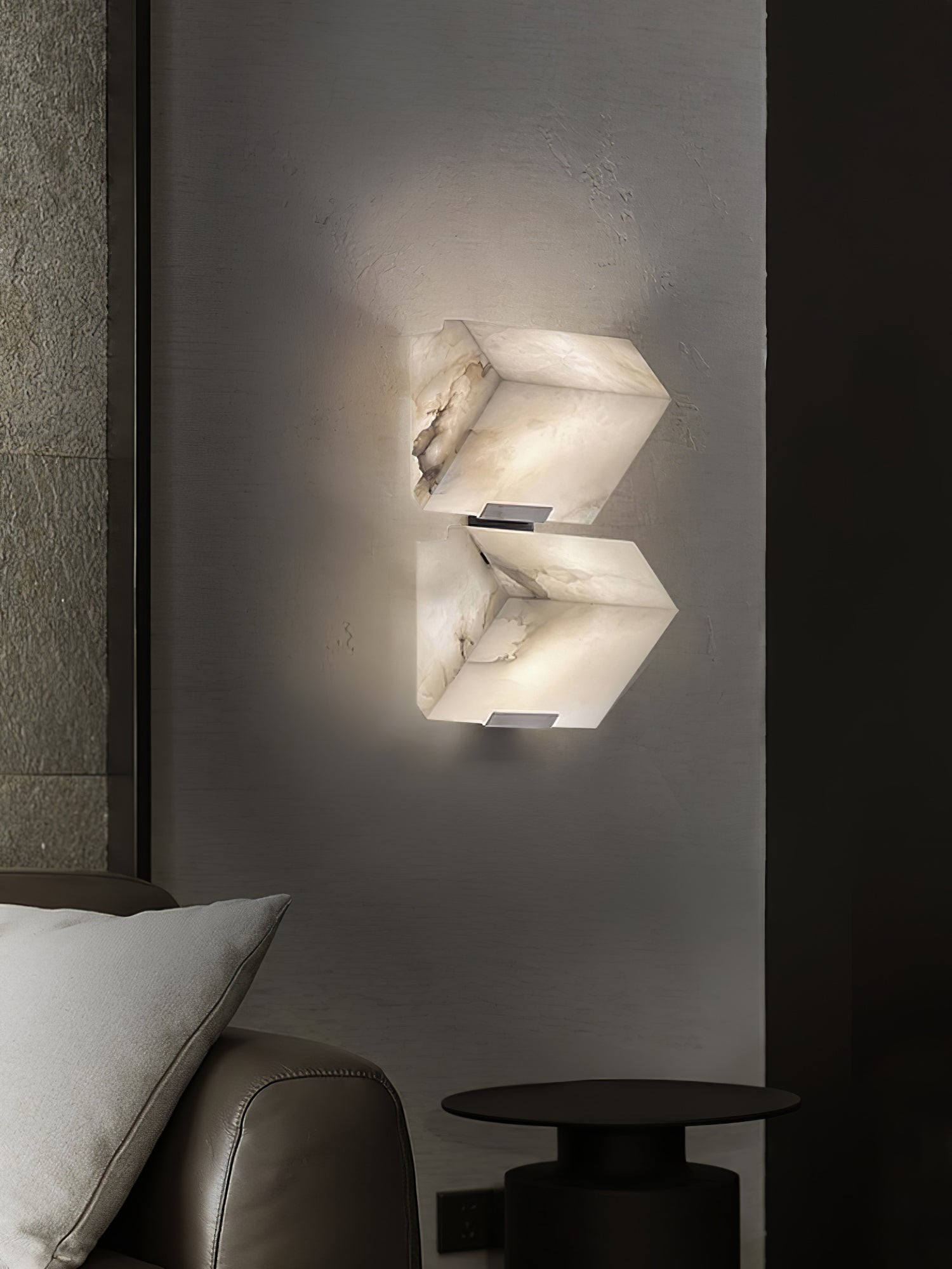 Wandlamp Modern met Albast Kappen en Geïntegreerde LED