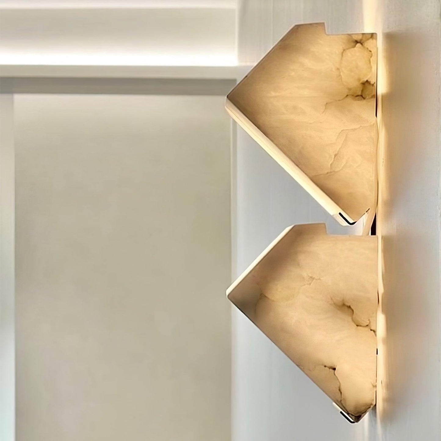 Wandlamp Modern met Albast Kappen en Geïntegreerde LED