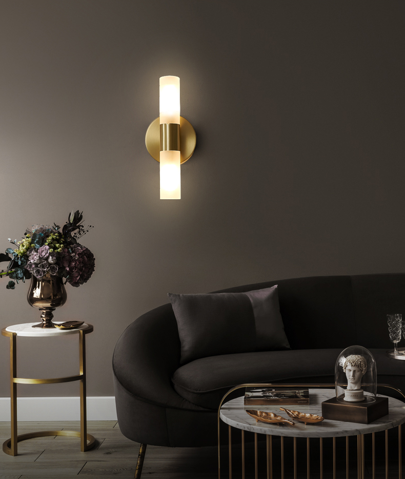 Wandlamp Modern met Cilindervormige Kappen en Geïntegreerde LED