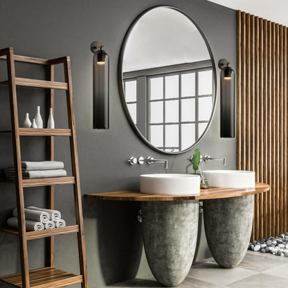 Wandlamp Modern met Cilindrisch Glazen Kap en GU10 Fitting