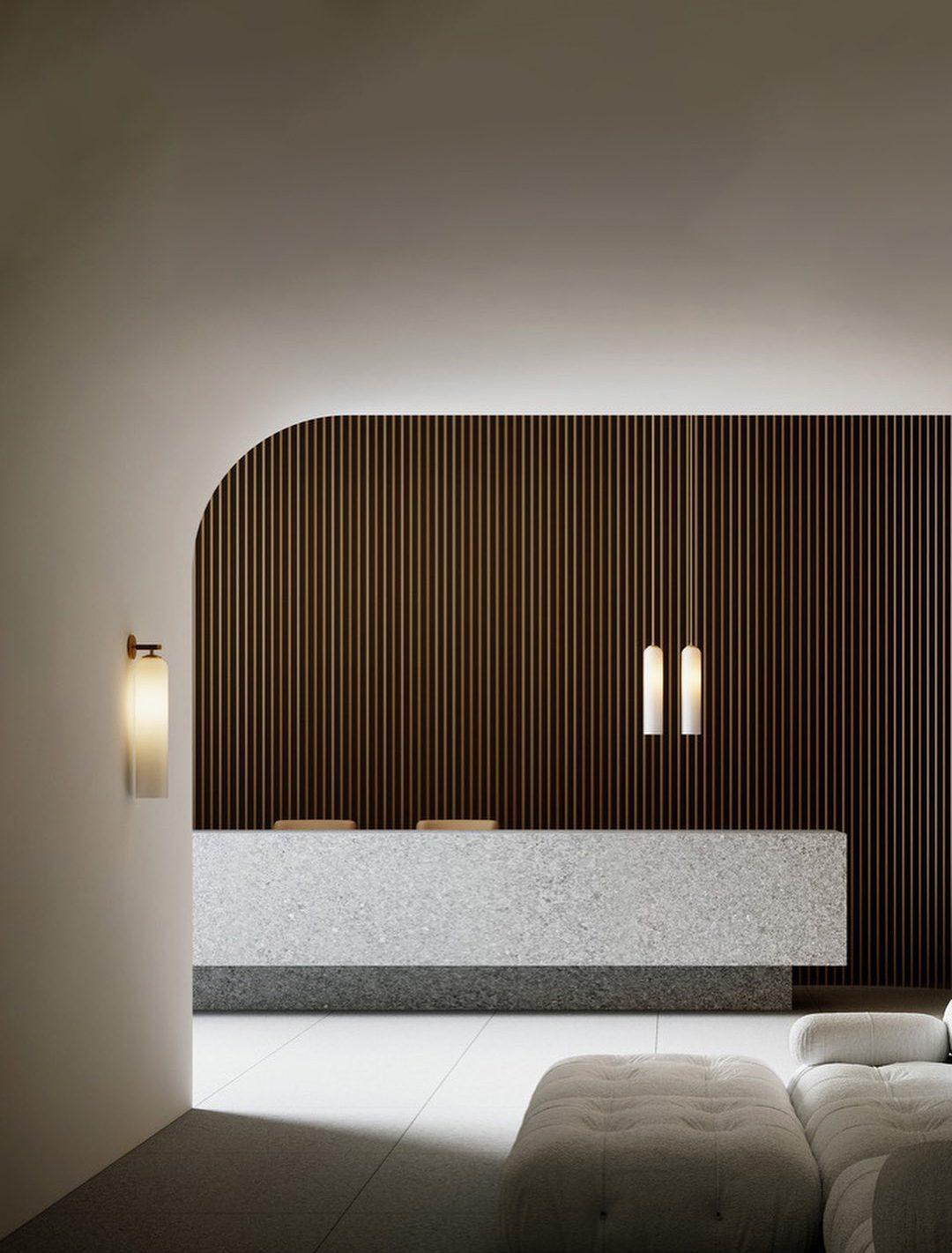Wandlamp Modern met Cilindrisch Glazen Kap en GU10 Fitting
