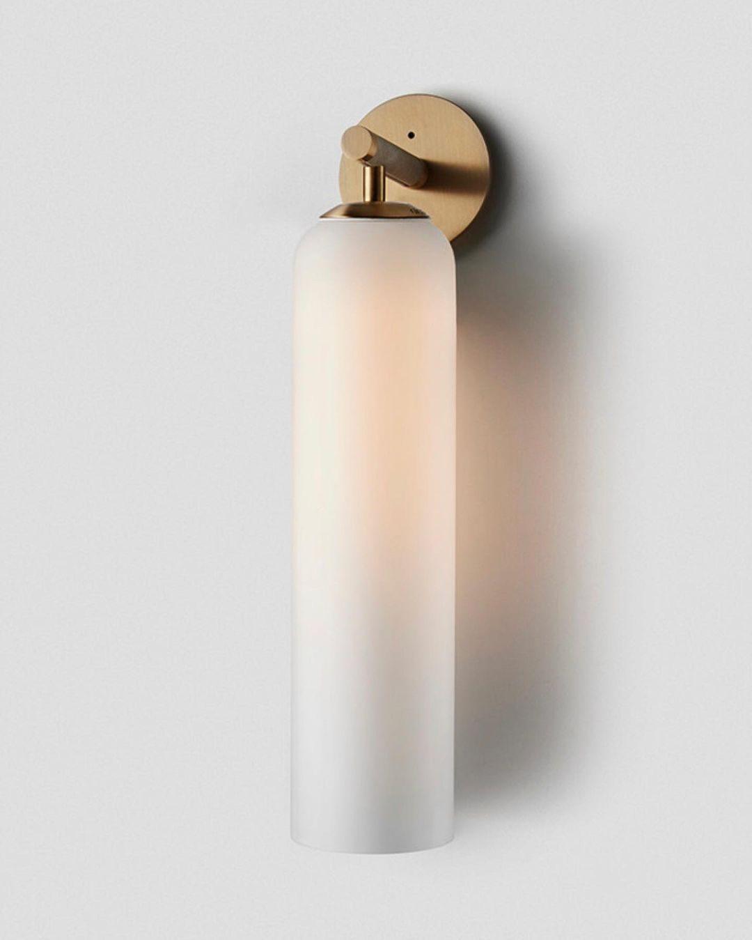 Wandlamp Modern met Cilindrisch Glazen Kap en GU10 Fitting