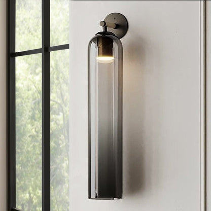Wandlamp Modern met Cilindrisch Glazen Kap en GU10 Fitting