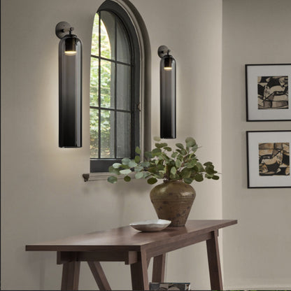 Wandlamp Modern met Cilindrisch Glazen Kap en GU10 Fitting