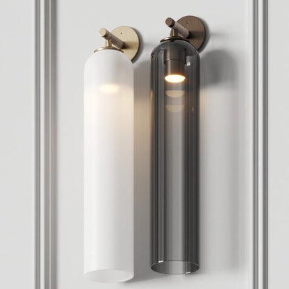 Wandlamp Modern met Cilindrisch Glazen Kap en GU10 Fitting