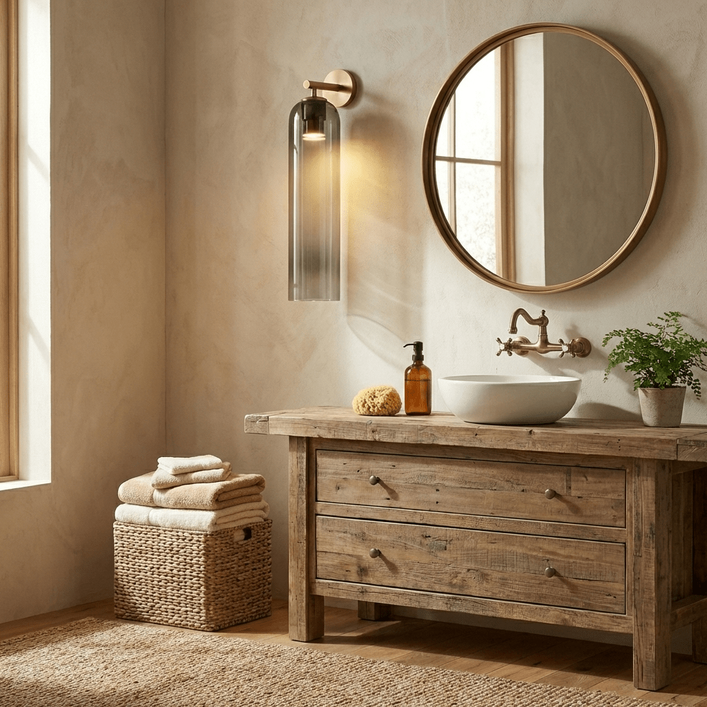 Wandlamp Modern met Cilindrisch Glazen Kap en GU10 Fitting
