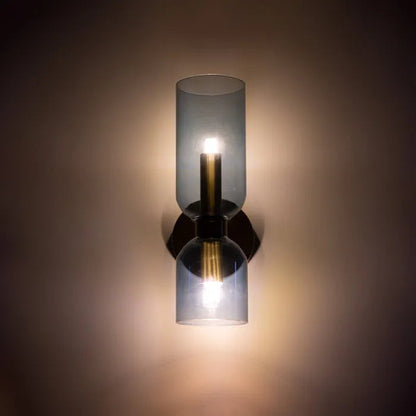 Wandlamp Modern met Dubbele Cilindervormige Glazen Kap