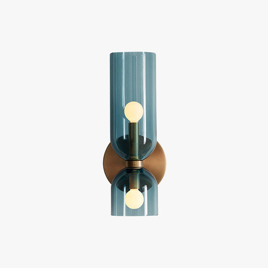 Wandlamp Modern met Dubbele Cilindervormige Glazen Kap