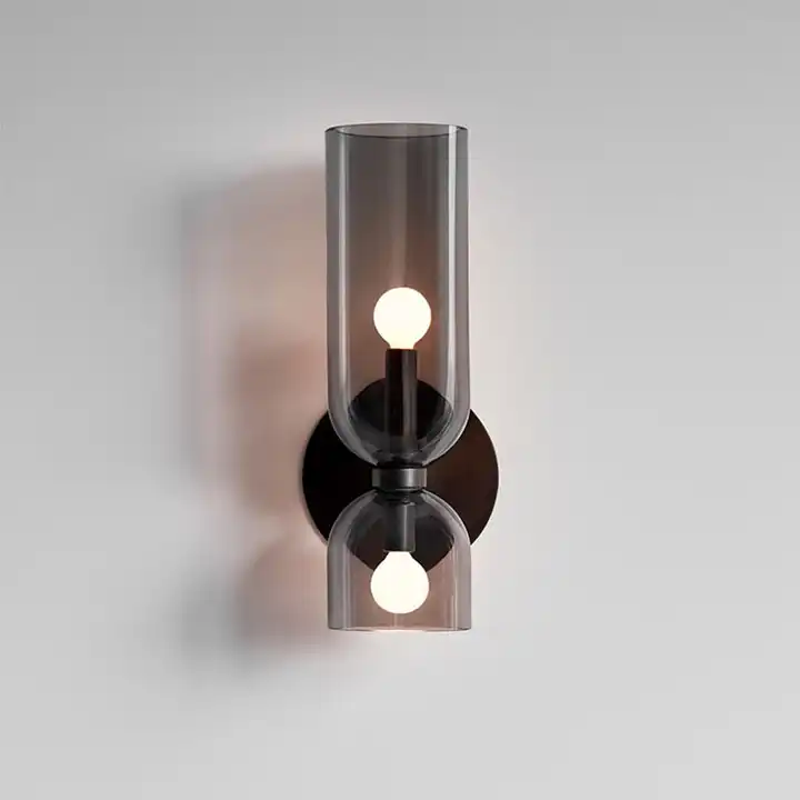 Wandlamp Modern met Dubbele Cilindervormige Glazen Kap