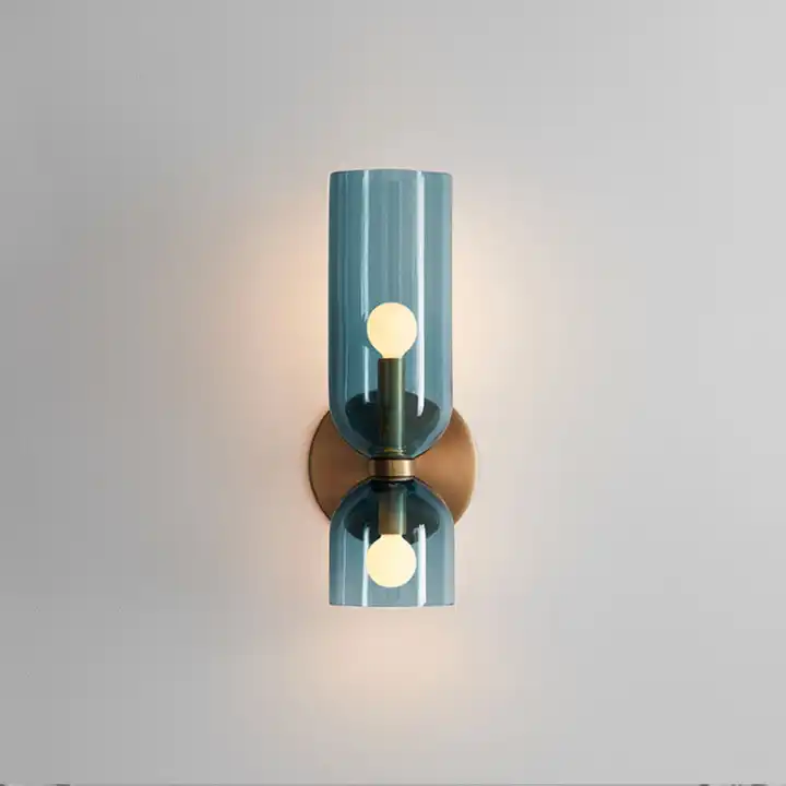 Wandlamp Modern met Dubbele Cilindervormige Glazen Kap