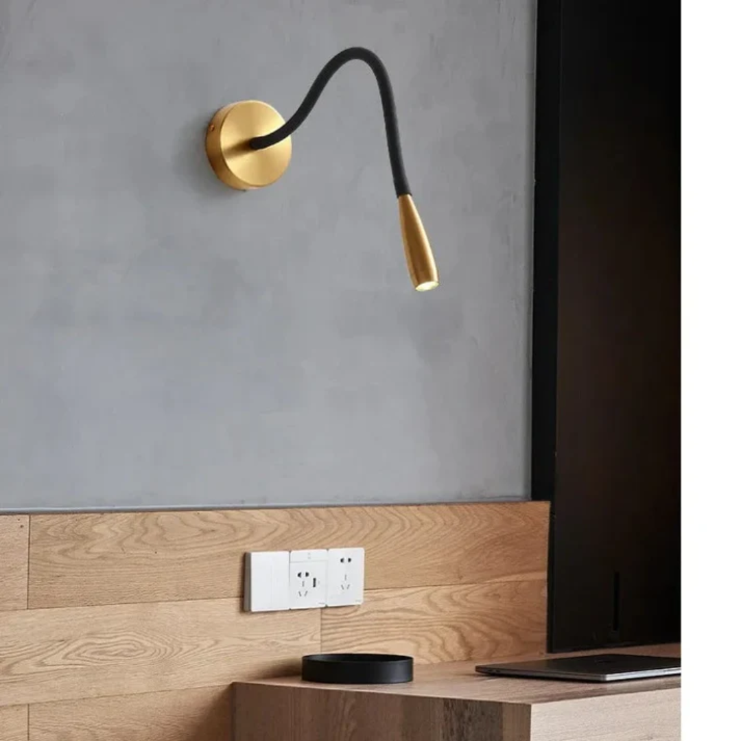 Wandlamp Modern met Flexibele Arm en Geïntegreerde LED voor Lezen