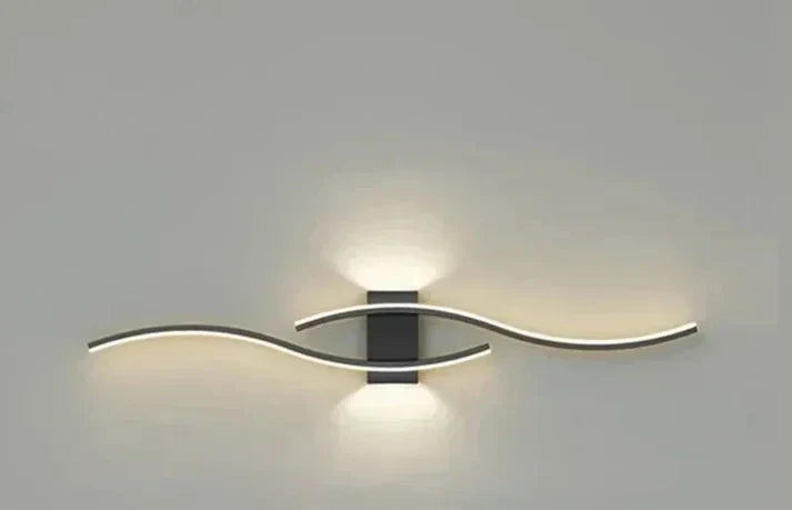 Wandlamp Modern met Golvend LED Design en Warm Licht