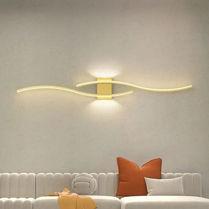 Wandlamp Modern met Golvend LED Design en Warm Licht