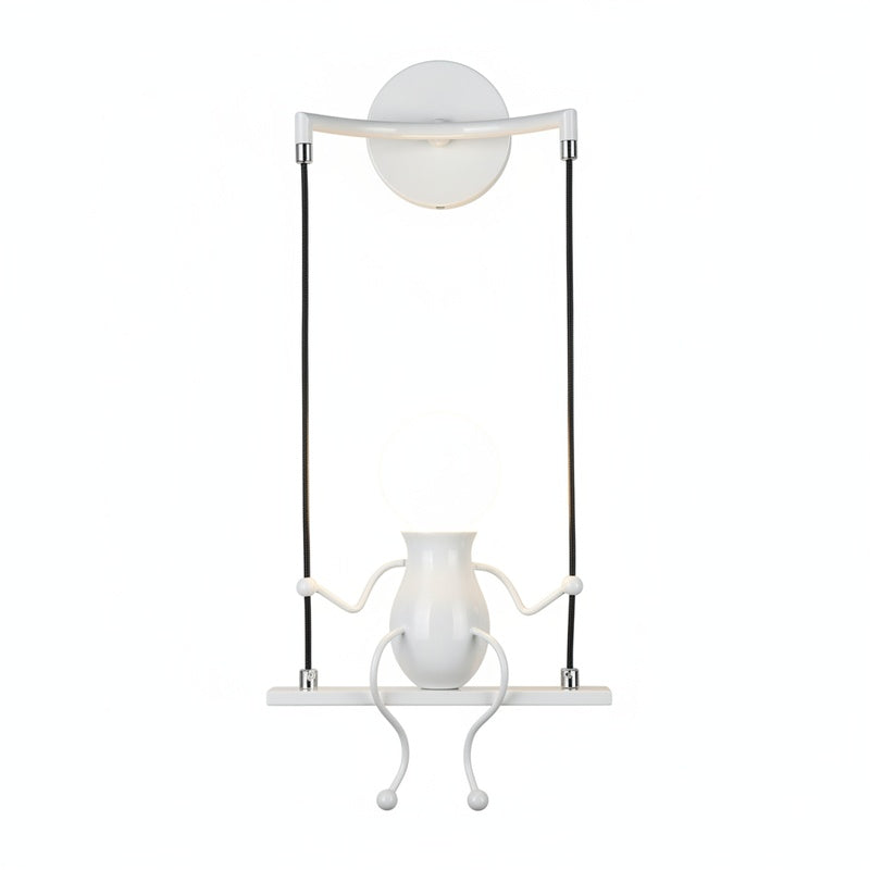 Wandlamp Modern met Schommelend Figuurtje en E27 Fitting