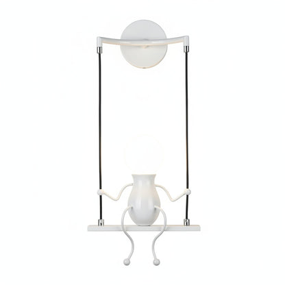 Wandlamp Modern met Schommelend Figuurtje en E27 Fitting