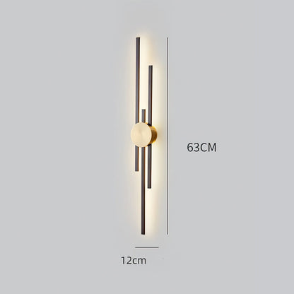 Wandlamp Modern met Verticale LED Staven en Ronde Basis