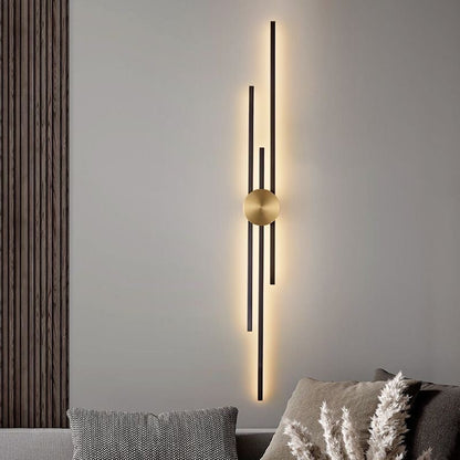 Wandlamp Modern met Verticale LED Staven en Ronde Basis