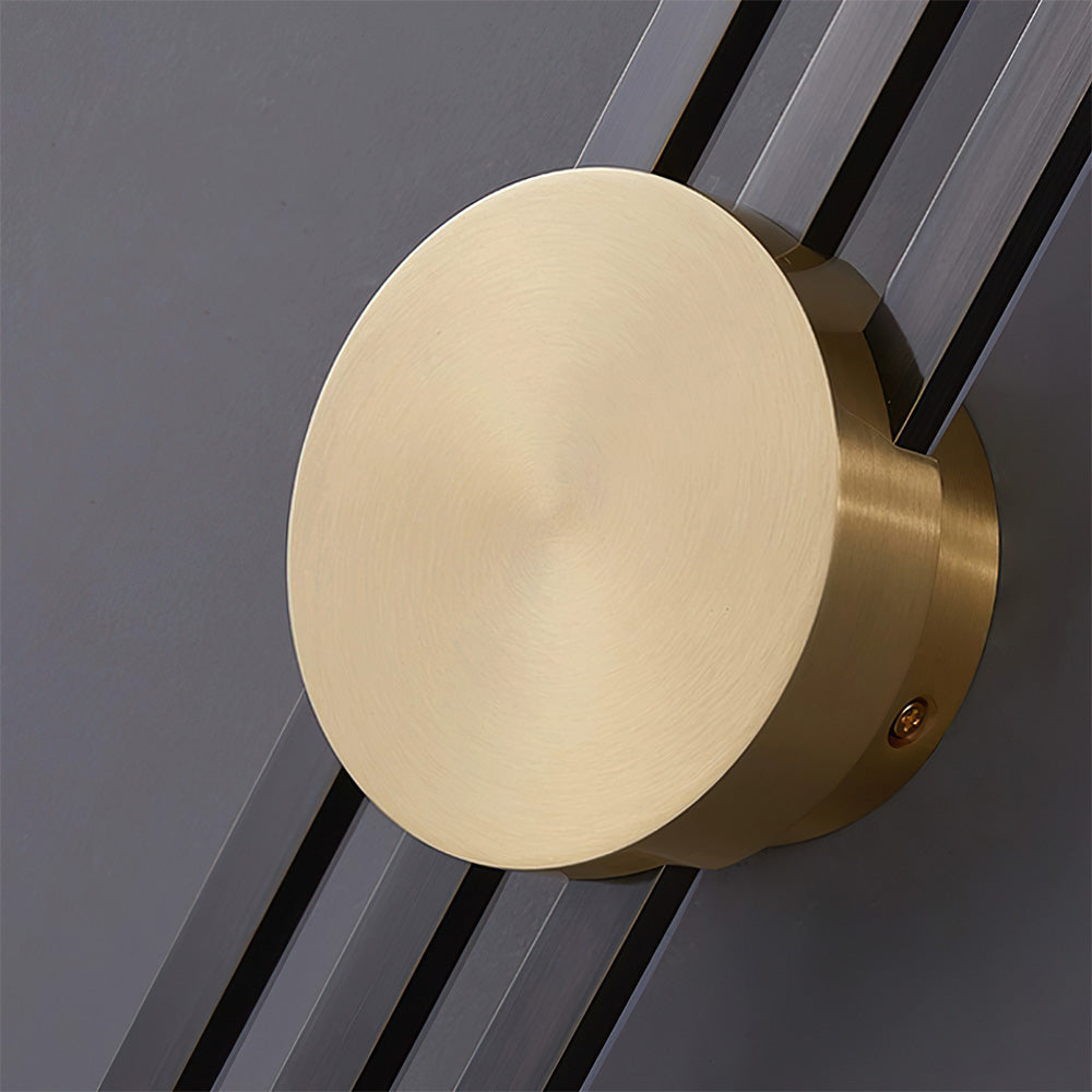 Wandlamp Modern met Verticale LED Staven en Ronde Basis