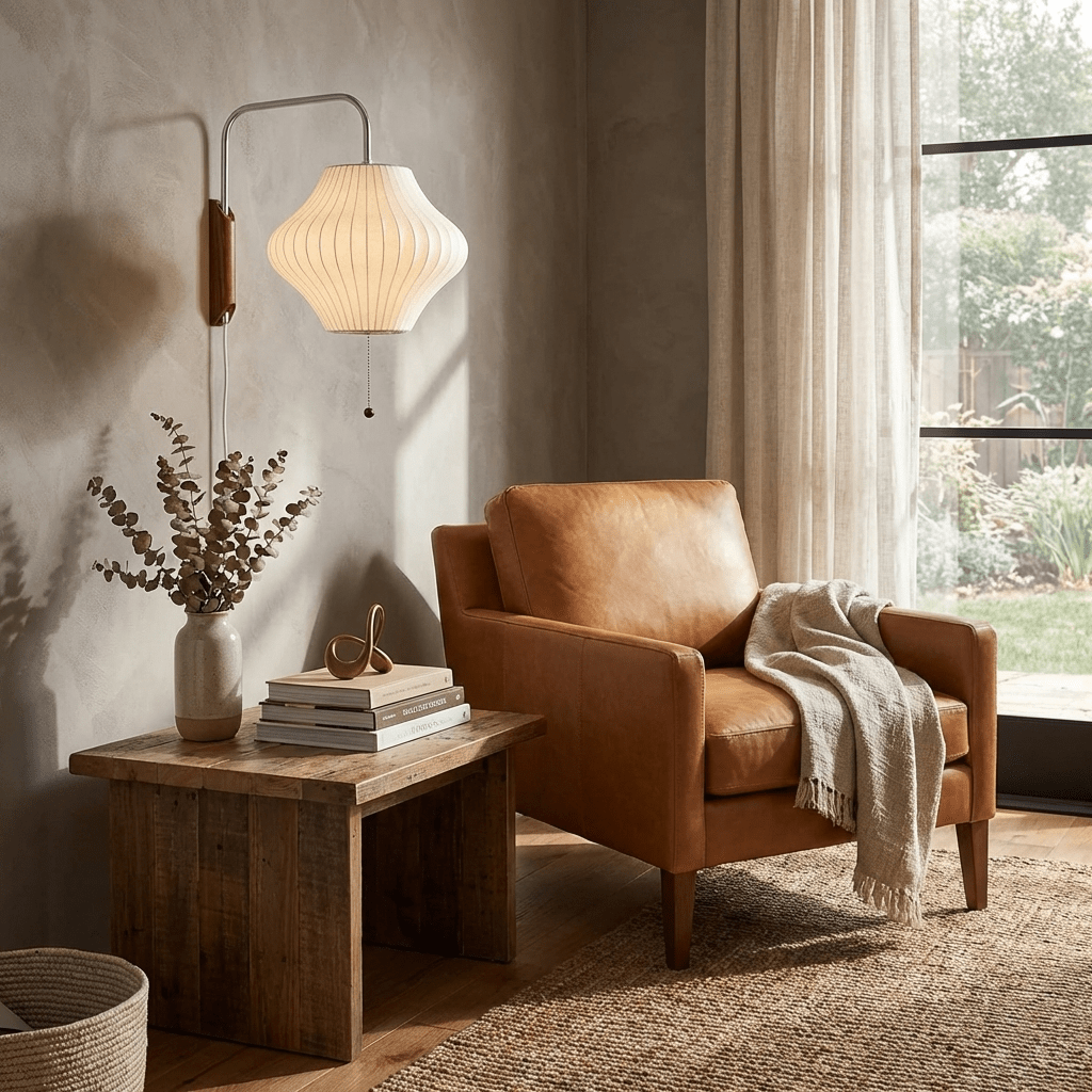 Wandlamp Retro met Draaibare Arm en Trekkoord Schakelaar