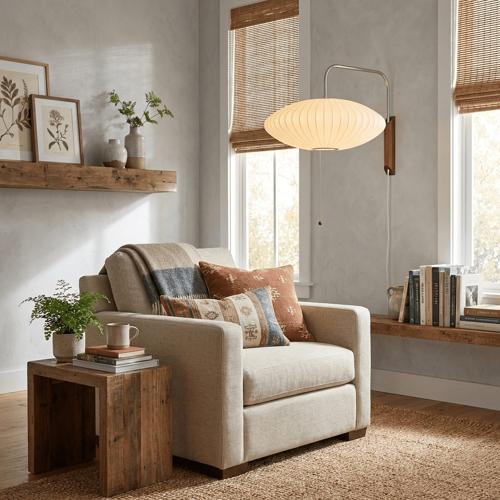 Wandlamp Retro met Draaibare Arm en Trekkoord Schakelaar