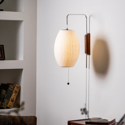 Wandlamp Retro met Draaibare Arm en Trekkoord Schakelaar