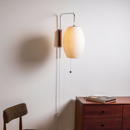 Wandlamp Retro met Draaibare Arm en Trekkoord Schakelaar