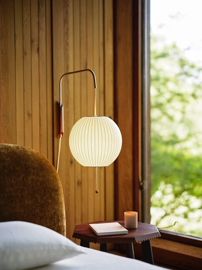 Wandlamp Retro met Draaibare Arm en Trekkoord Schakelaar