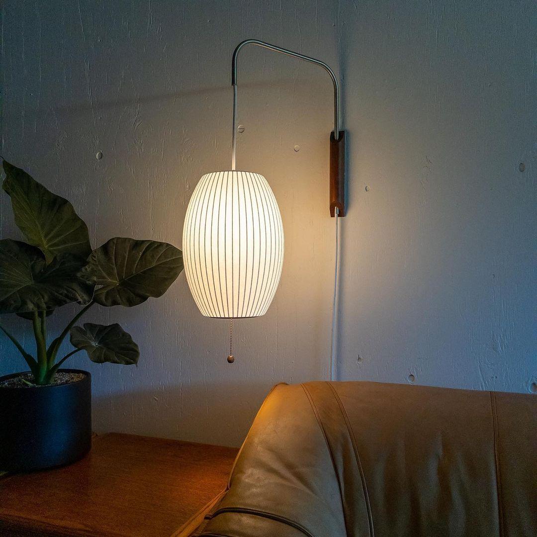 Wandlamp Retro met Draaibare Arm en Trekkoord Schakelaar