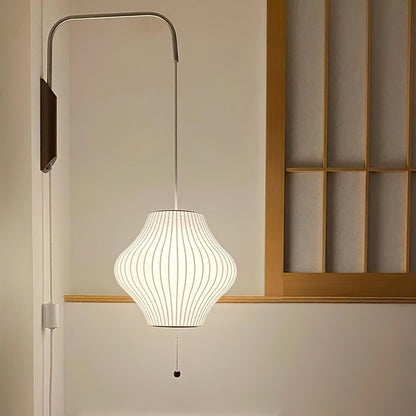 Wandlamp Retro met Draaibare Arm en Trekkoord Schakelaar