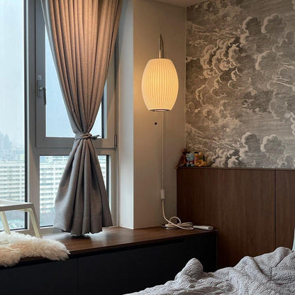 Wandlamp Retro met Draaibare Arm en Trekkoord Schakelaar
