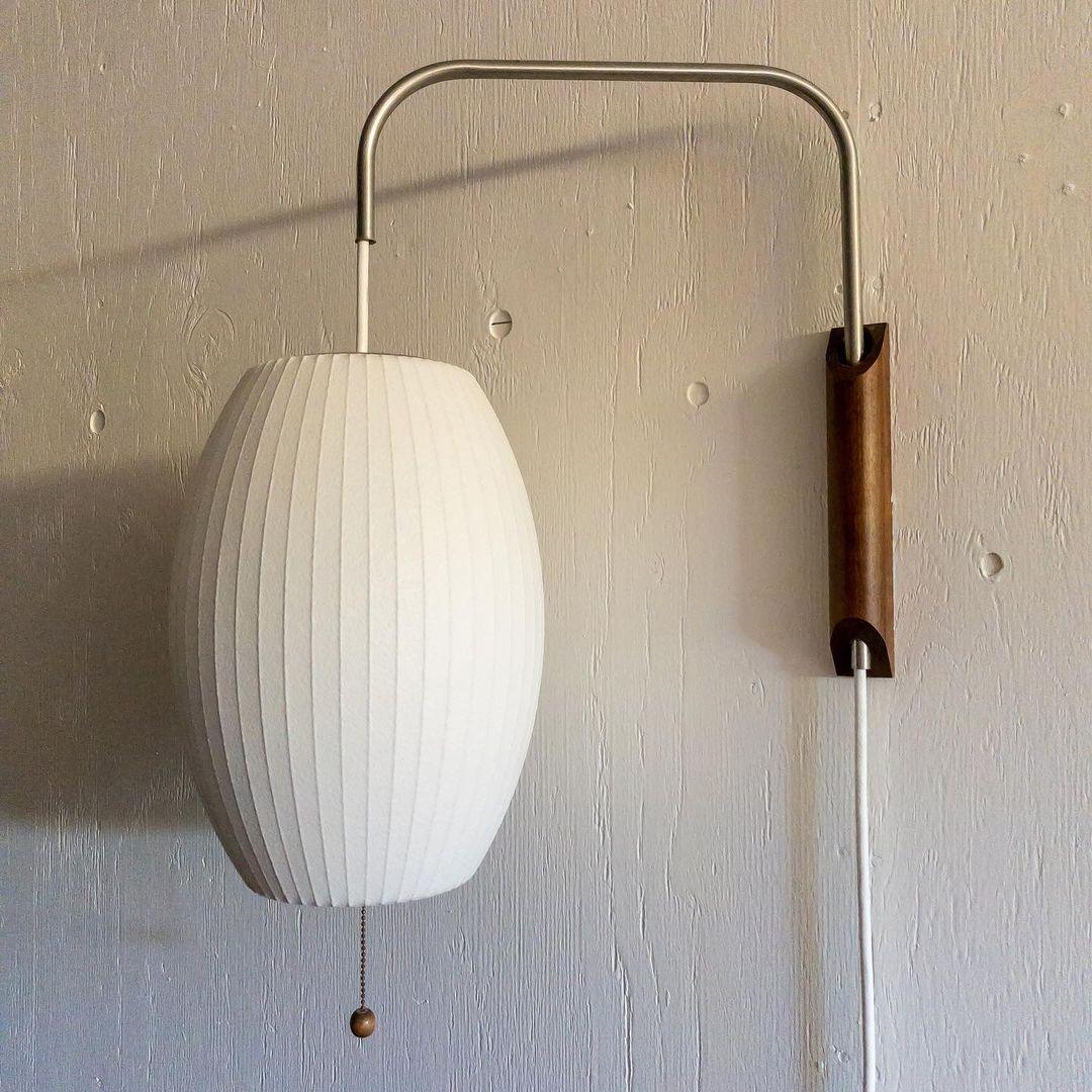 Wandlamp Retro met Draaibare Arm en Trekkoord Schakelaar