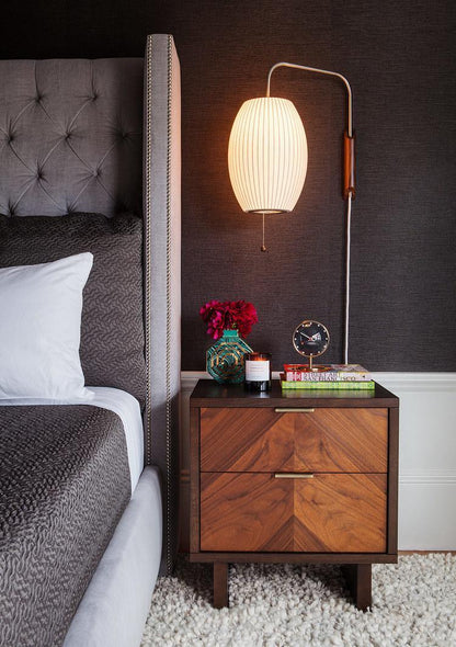 Wandlamp Retro met Draaibare Arm en Trekkoord Schakelaar