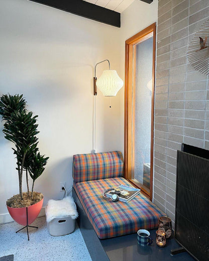 Wandlamp Retro met Draaibare Arm en Trekkoord Schakelaar