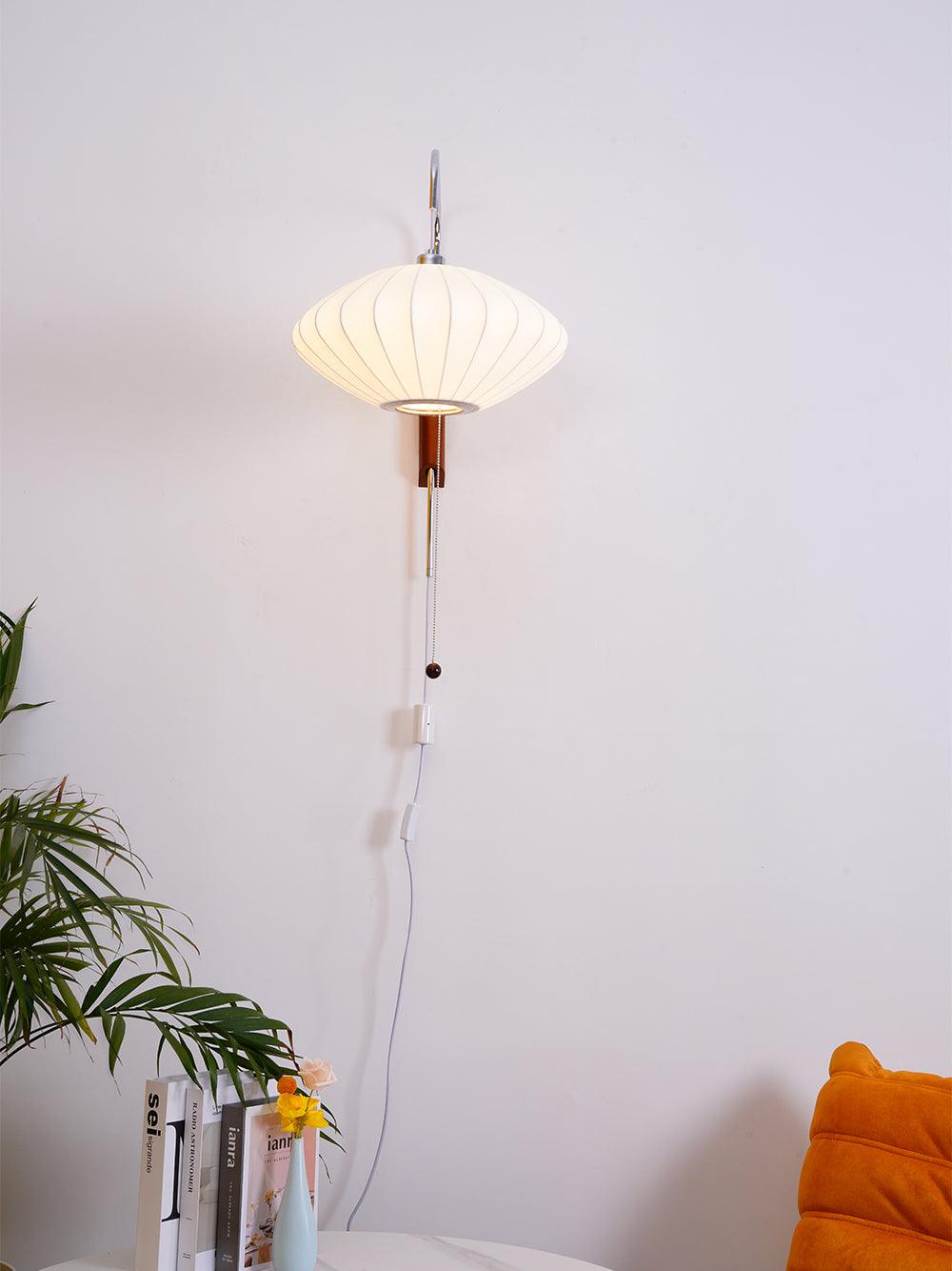 Wandlamp Retro met Draaibare Arm en Trekkoord Schakelaar