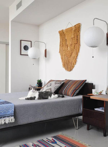 Wandlamp Retro met Draaibare Arm en Trekkoord Schakelaar