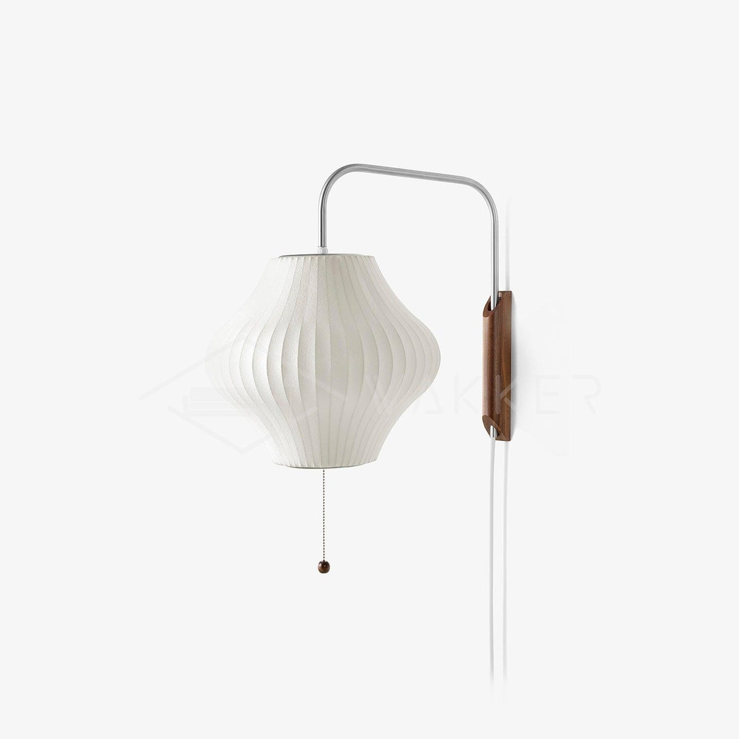 Wandlamp Retro met Draaibare Arm en Trekkoord Schakelaar