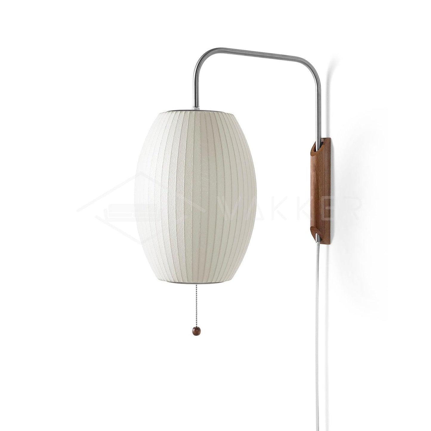 Wandlamp Retro met Draaibare Arm en Trekkoord Schakelaar