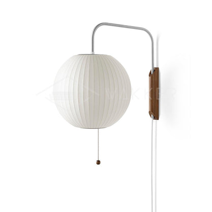 Wandlamp Retro met Draaibare Arm en Trekkoord Schakelaar