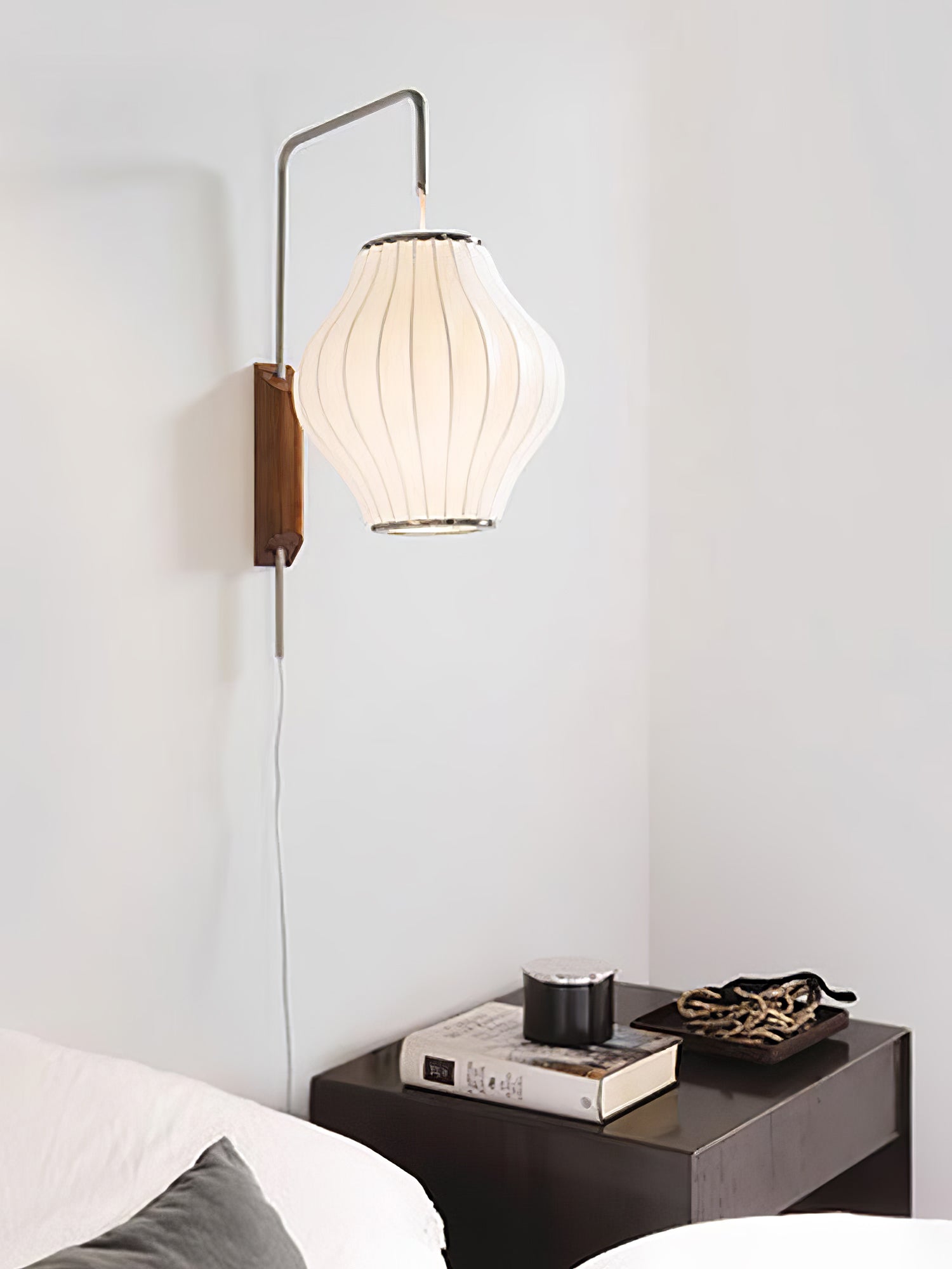Wandlamp Retro met Draaibare Arm en Trekkoord Schakelaar