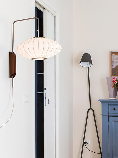 Wandlamp Retro met Draaibare Arm en Trekkoord Schakelaar