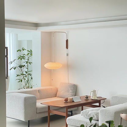 Wandlamp Retro met Draaibare Arm en Trekkoord Schakelaar